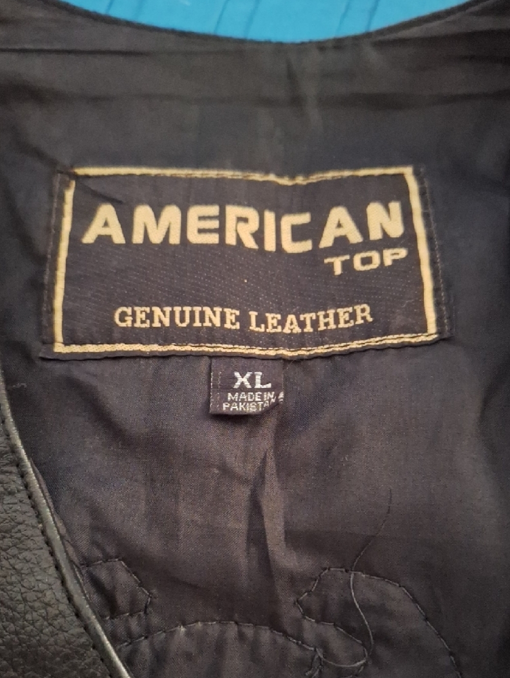 Black Leather Women's Vest with Music City Patches - Picture 7 of 11